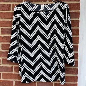 Pink Owl chevron blouse